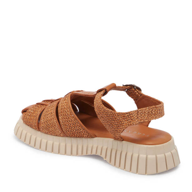 Taba Hasır - Deri Kadın Sandalet - K25Y1SN67865-A29 - Tergan