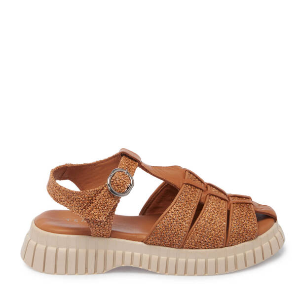 Taba Hasır - Deri Kadın Sandalet - K25Y1SN67865-A29 - Tergan