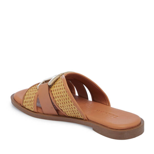 Taba Hasır - Deri Kadın Terlik - K25Y1TR67962-L8R - 3