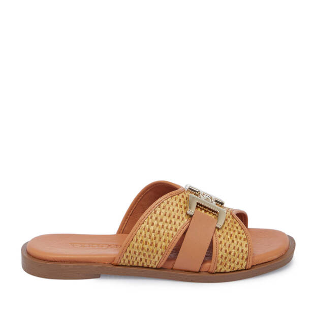 Taba Hasır - Deri Kadın Terlik - K25Y1TR67962-L8R - 1