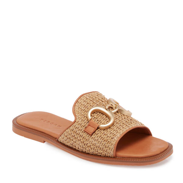 Taba Hasır - Deri Kadın Terlik - K25Y1TR68110-L8R - 2