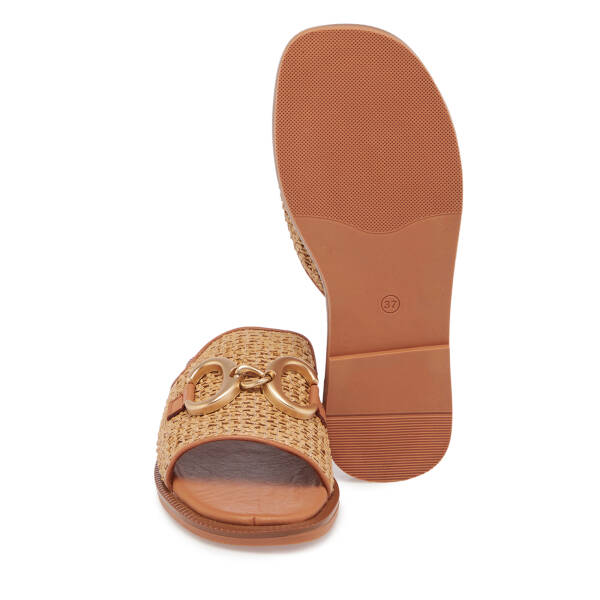 Taba Hasır - Deri Kadın Terlik - K25Y1TR68110-L8R - 4