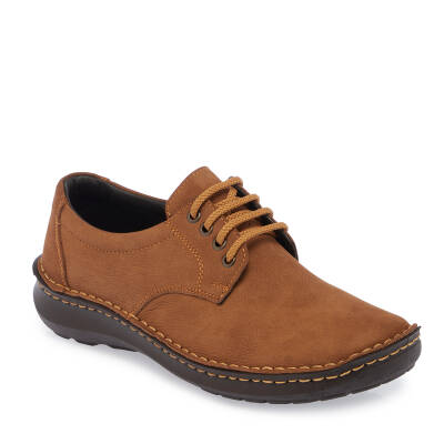  Taba Nubuk Deri Erkek Casual Ayakkabı - E24S1AY57089-X27 - 1