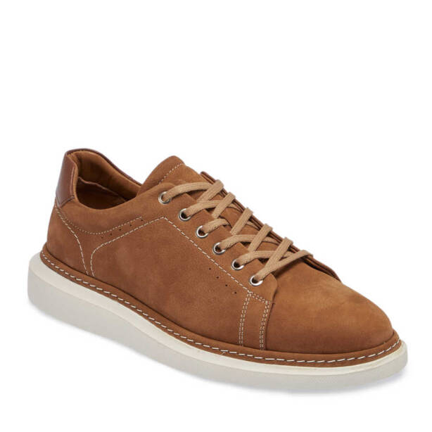 Taba Hakiki Nubuk Deri Erkek Sneaker - E24I1AY56806-G99 - Tergan