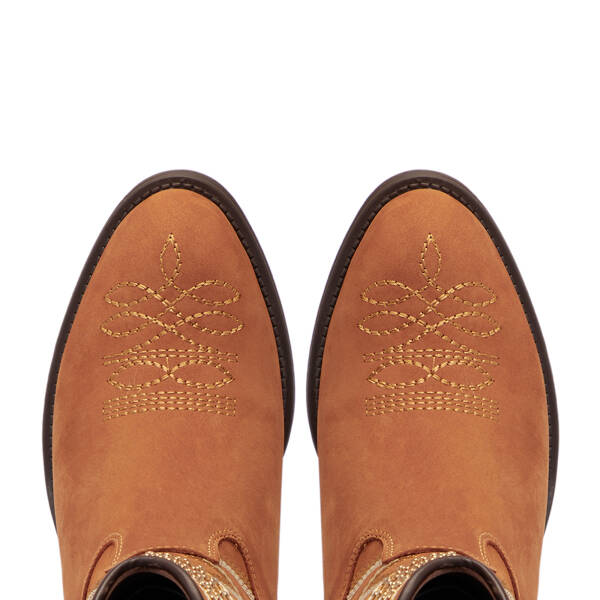 Taba Hakiki Nubuk Deri Kadın Bot - K25K1BT68312-G99 - 5