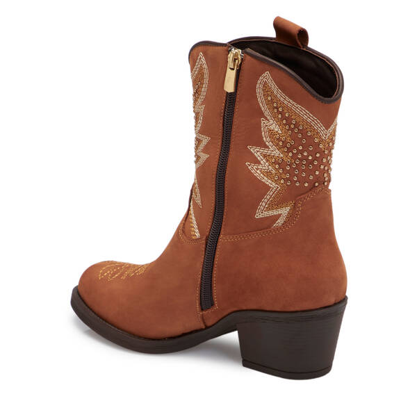 Taba Nubuk Deri Kadın Bot - K25K1BT68312-G99 - 2