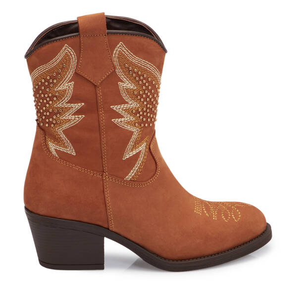 Taba Nubuk Deri Kadın Bot - K25K1BT68312-G99 - 3