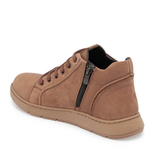 Taba Nubuk Deri Kadın Casual Bot - K24K1BT67633-G99 - 2