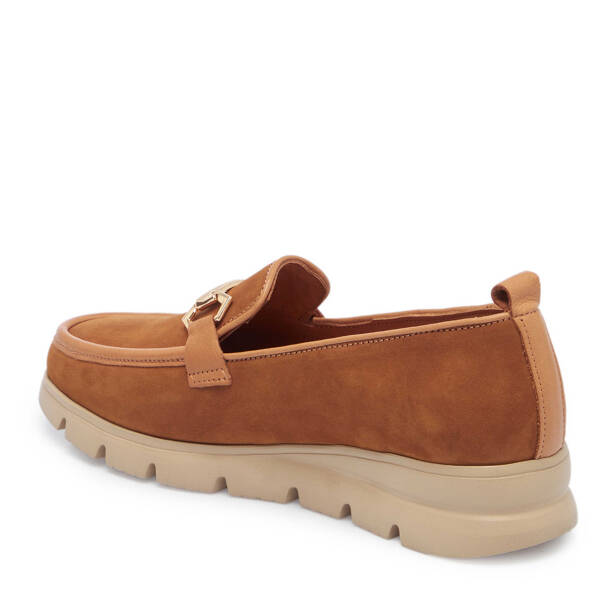 Taba Hakiki Nubuk Deri Kadın Loafer - K25I1AY68054-G99 - 3