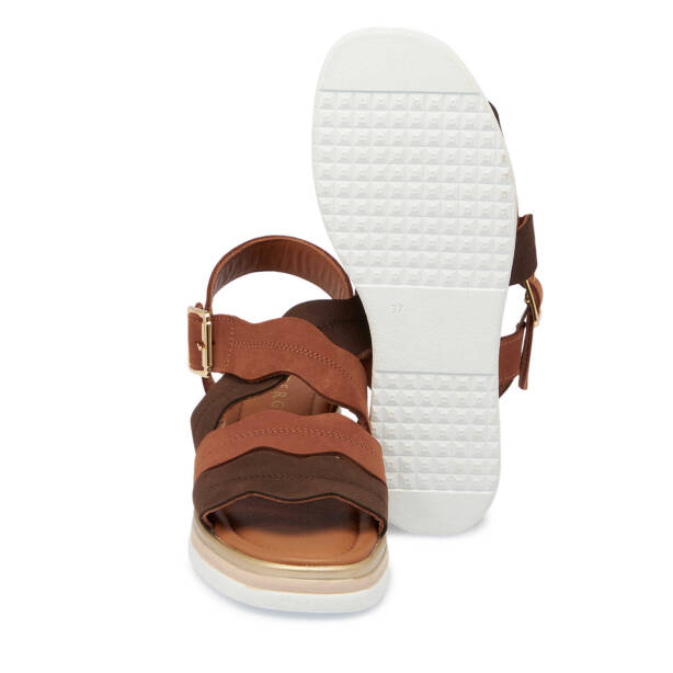 Taba Hakiki Nubuk Deri Kadın Sandalet - K25Y1SN67855-G99 - 4