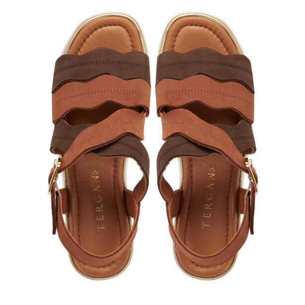 Taba Hakiki Nubuk Deri Kadın Sandalet - K25Y1SN67855-G99 - 5