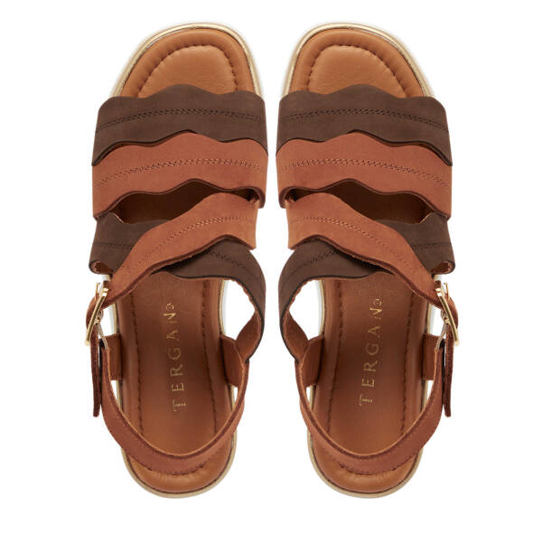 Taba Hakiki Nubuk Deri Kadın Sandalet - K25Y1SN67855-G99 - 5