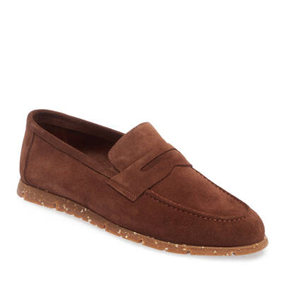 Taba Süet Deri Erkek Loafer - E24I1AY56588-K59 