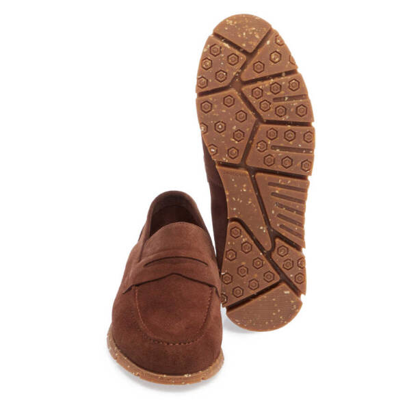 Taba Süet Deri Erkek Loafer - E24I1AY56588-K59 - 4
