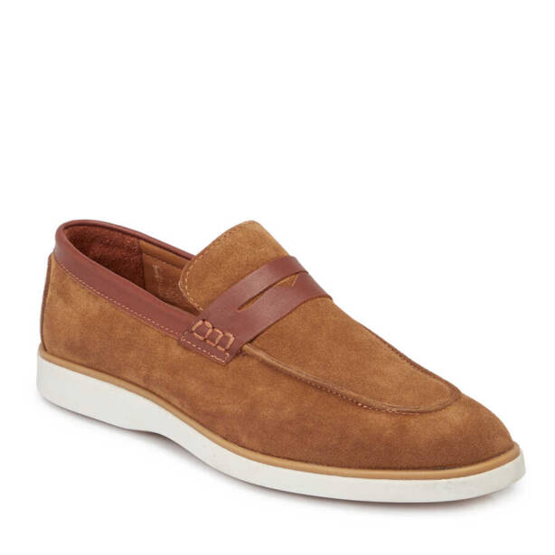 Taba Süet Deri Erkek Loafer - E24I1AY56749-K59 - 1