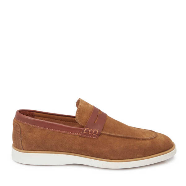Taba Süet Deri Erkek Loafer - E24I1AY56749-K59 - 3