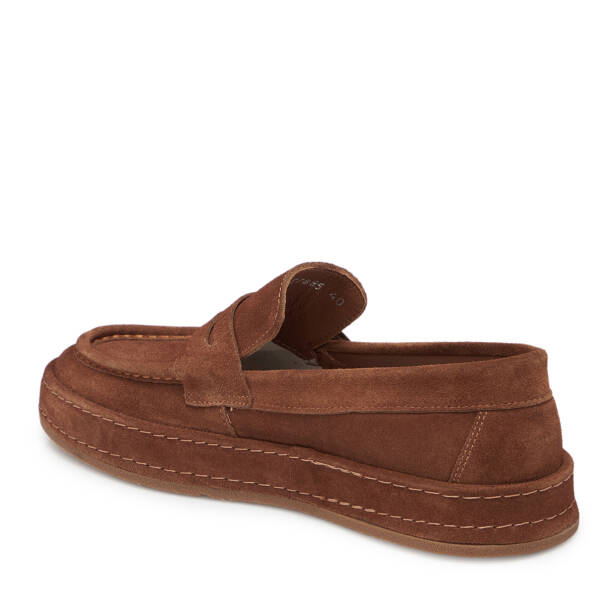 Taba Süet Deri Erkek Loafer - E24S1AY57001-K59 - Tergan
