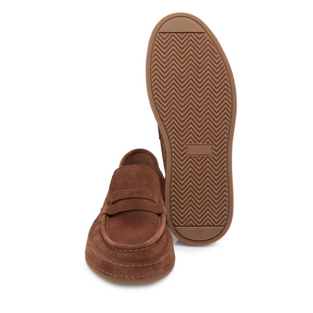 Taba Süet Deri Erkek Loafer - E24S1AY57001-K59 - Tergan