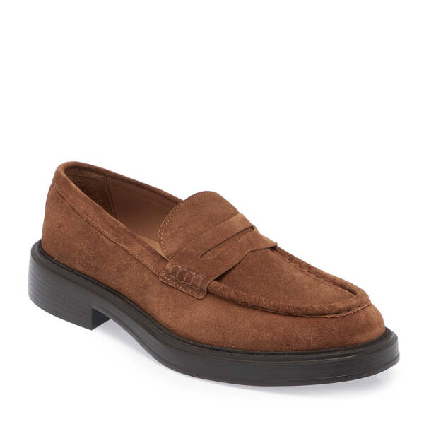 Taba Süet Deri Erkek Loafer - E24S1AY57041-K59 - 1
