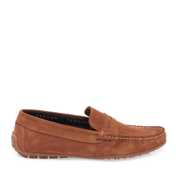 Taba Süet Deri Erkek Loafer - E25I1AY57298-K59 - 3