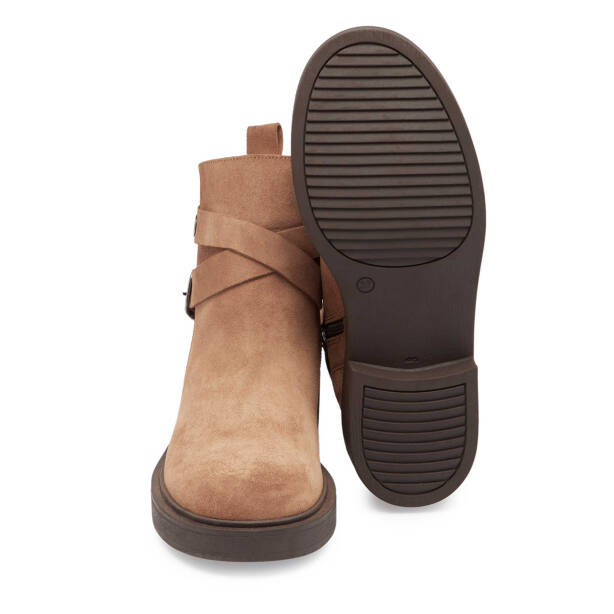 Taba Süet Deri Kadın Casual Bot - K24K1BT67564-K59 - 4