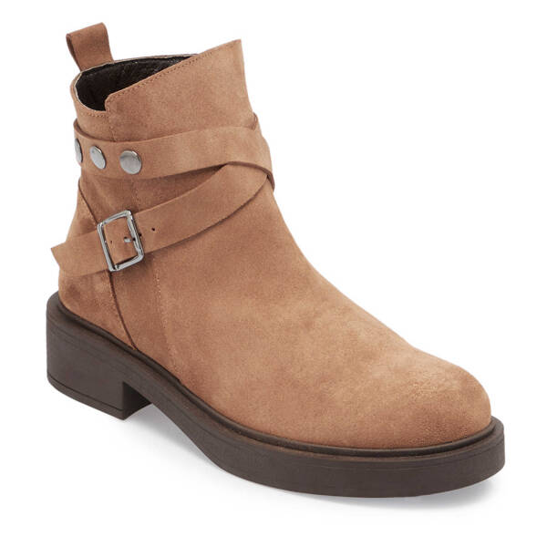 Taba Hakiki Süet Deri Kadın Casual Bot - K24K1BT67564-K59 - 2