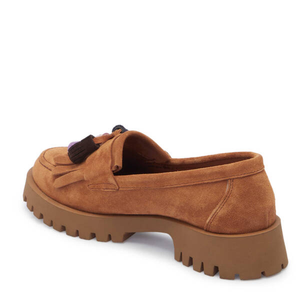 Taba Hakiki Süet Deri Kadın Loafer - K24I1AY67078-K59 - 4