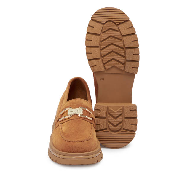 Taba Süet Deri Kadın Loafer - K25S1AY68166-K59 - 4