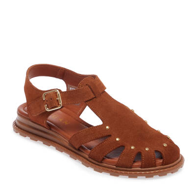 Taba Süet Deri Kadın Sandalet - K25Y1SN67817-K59 
