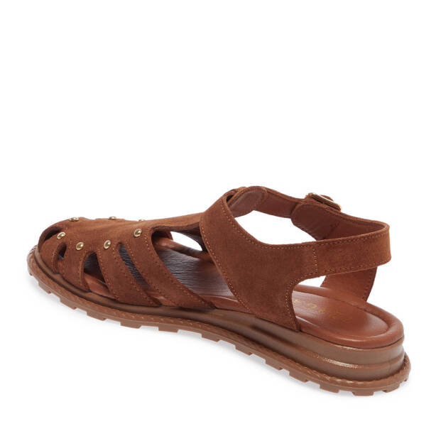 Taba Hakiki Süet Deri Kadın Sandalet - K25Y1SN67817-K59 - 3
