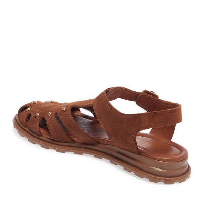 Taba Süet Deri Kadın Sandalet - K25Y1SN67817-K59 - 2