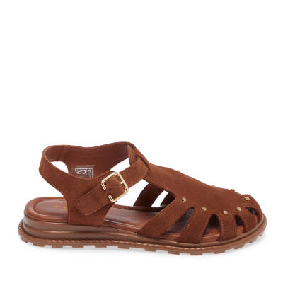 Taba Süet Deri Kadın Sandalet - K25Y1SN67817-K59 - 3