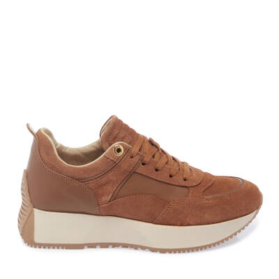 Taba Süet Deri Kadın Sneaker - K24I1AY67499-K59 - 3