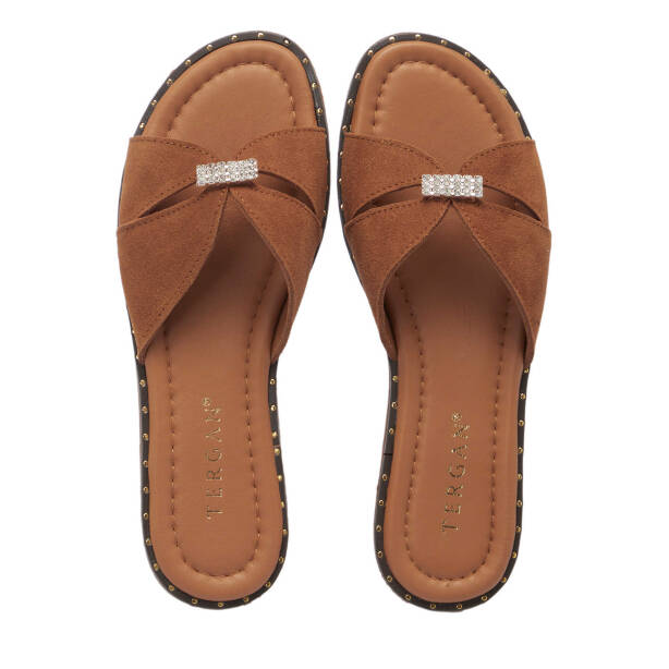 Taba Hakiki Süet Deri Kadın Terlik - K25Y1TR67779-K59 - 5