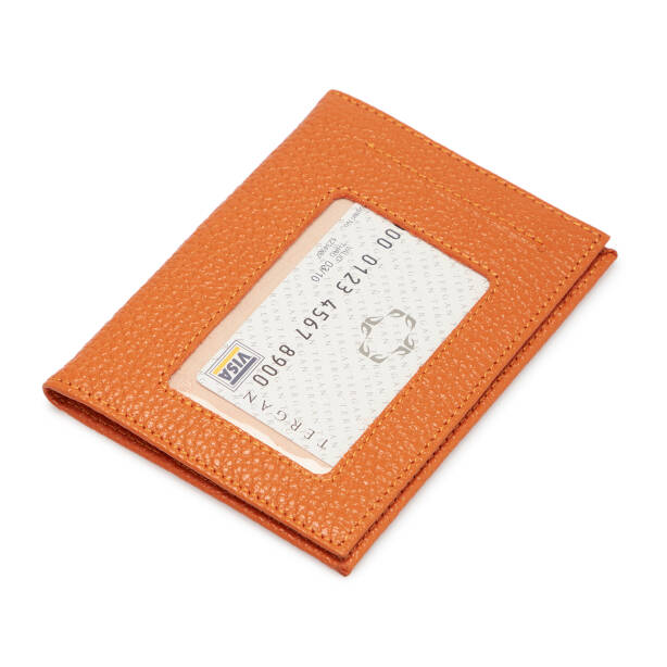 Turuncu Hakiki Deri Erkek Kimlik Kabı - S1KI00001582-J35 