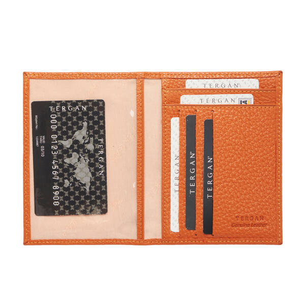 Turuncu Hakiki Deri Erkek Kimlik Kabı - S1KI00001582-J35 - 2