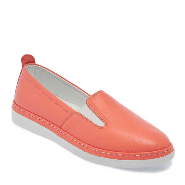 Turuncu Hakiki Deri Kadın Babet - K24I1AY67359-S96 - 2