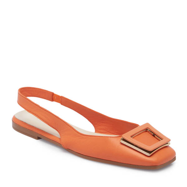 Turuncu Deri Kadın Babet - K24I1BB67456-U2W - 1