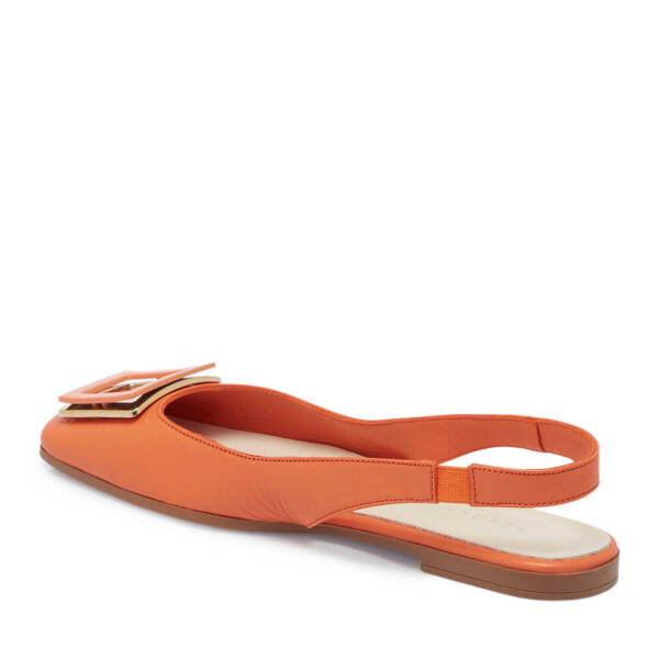 Turuncu Deri Kadın Babet - K24I1BB67456-U2W - 2