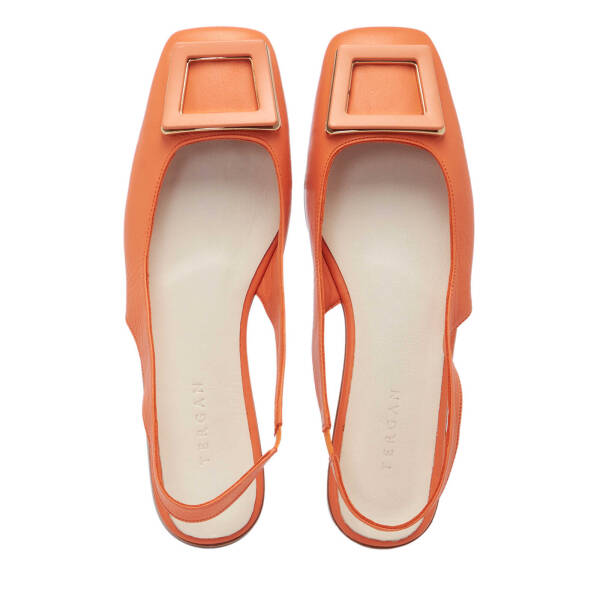 Turuncu Deri Kadın Babet - K24I1BB67456-U2W - 5