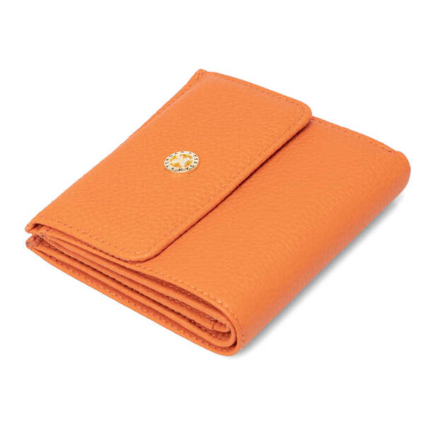 Turuncu Hakiki Deri Kadın Cüzdan - S1CB00005627-J35 