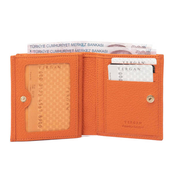 Turuncu Hakiki Deri Kadın Cüzdan - S1CB00005627-J35 - 2