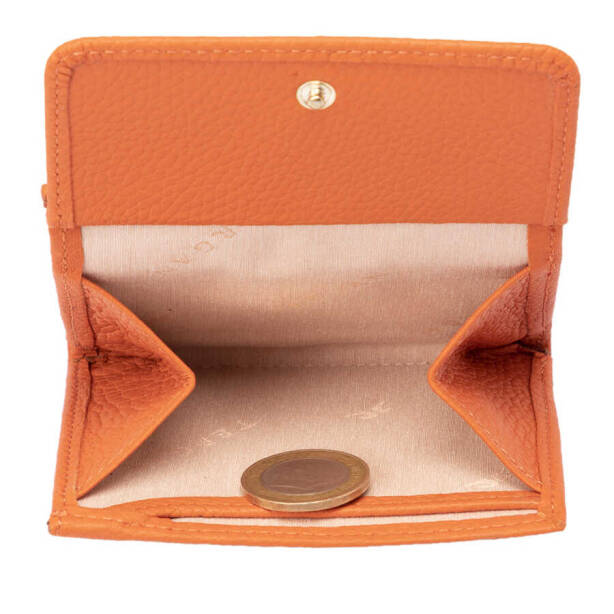 Turuncu Hakiki Deri Kadın Cüzdan - S1CB00005627-J35 - 3