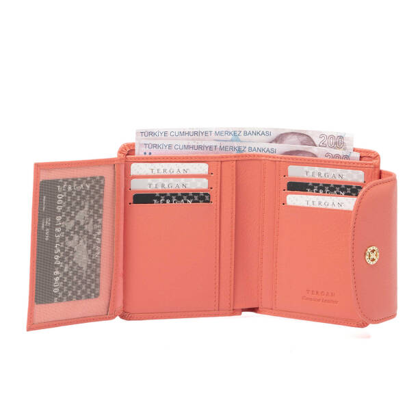Turuncu Hakiki Deri Kadın Cüzdan - S1CB00005714-G4Z - 3