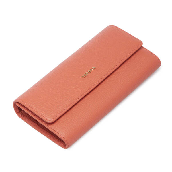 Turuncu Hakiki Deri Kadın Cüzdan - S1CB00005719-S2A - 1