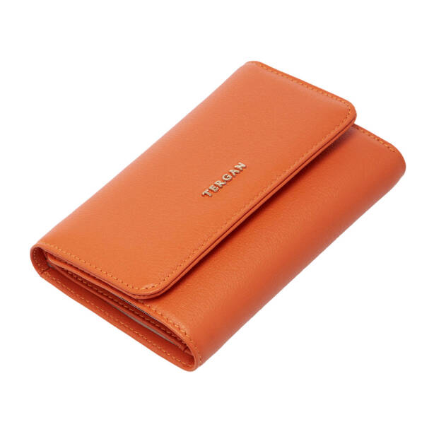 Turuncu Deri Kadın Cüzdan - S1CB00005730-H67 