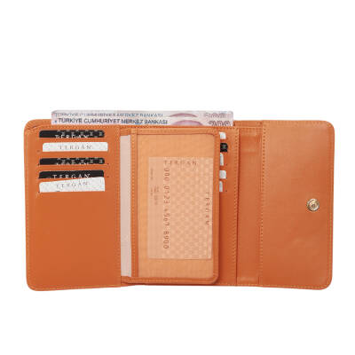 Turuncu Deri Kadın Cüzdan - S1CB00005730-T6T - 4