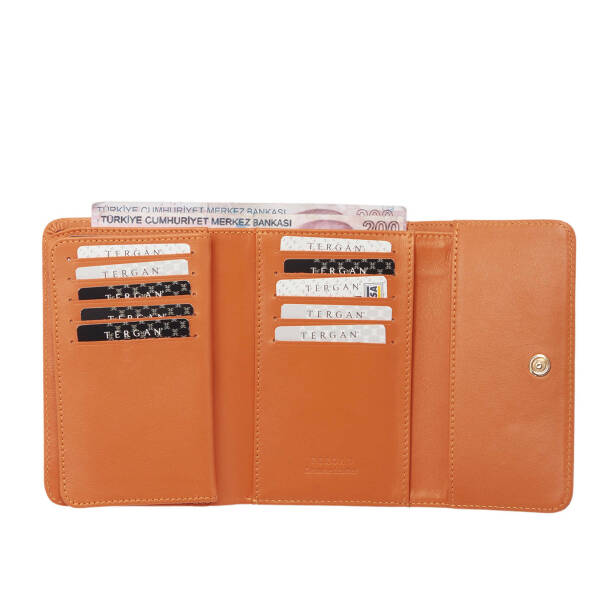 Turuncu Hakiki Deri Kadın Cüzdan - S1CB00005730-T6T - 3