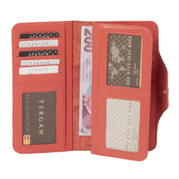 Turuncu Hakiki Deri Kadın Cüzdan - S1CB00005767-D1N - 2