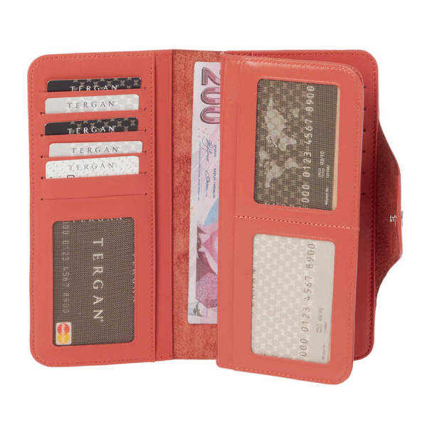 Turuncu Hakiki Deri Kadın Cüzdan - S1CB00005767-D1N - 2